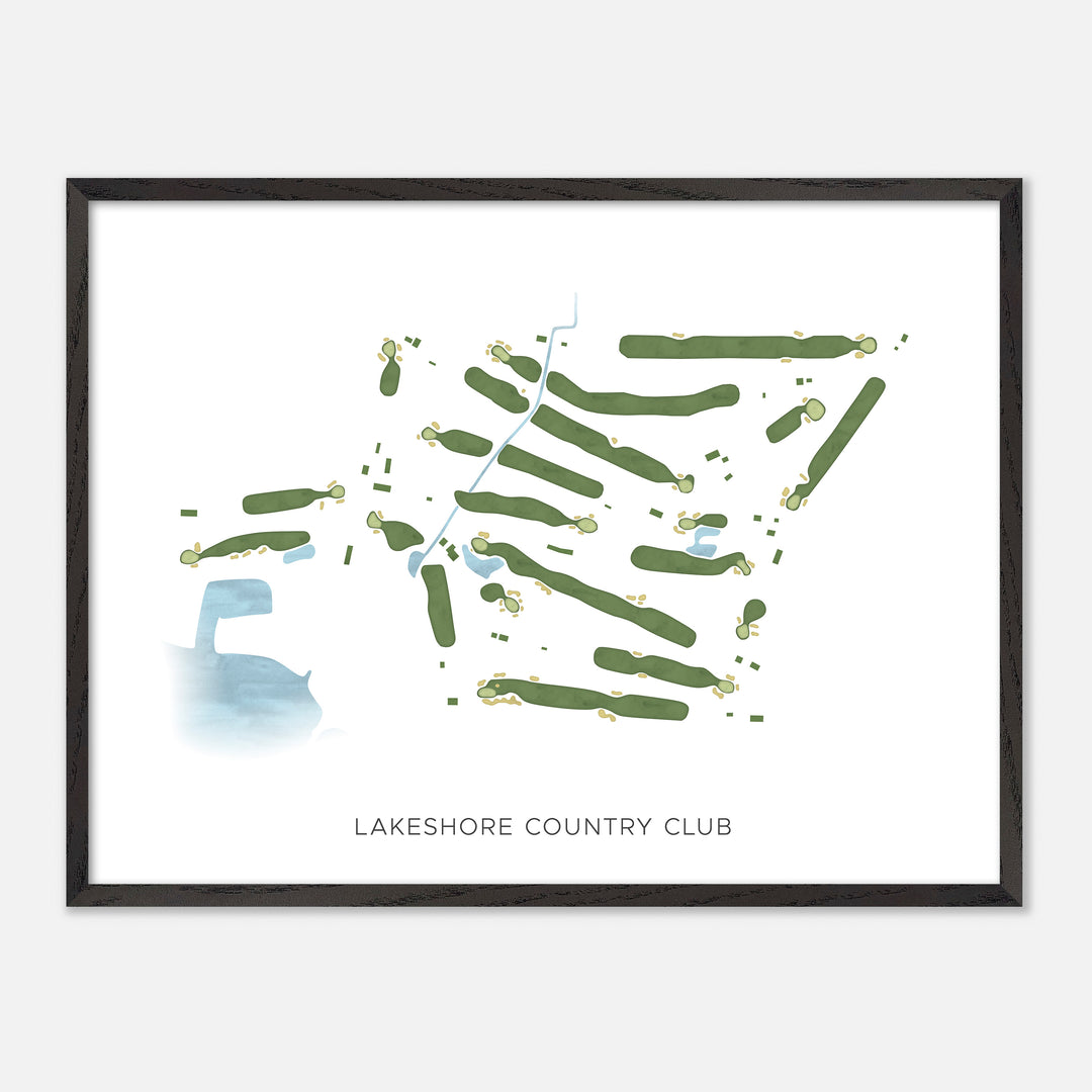 Print of Lakeshore Country Club Modern Map