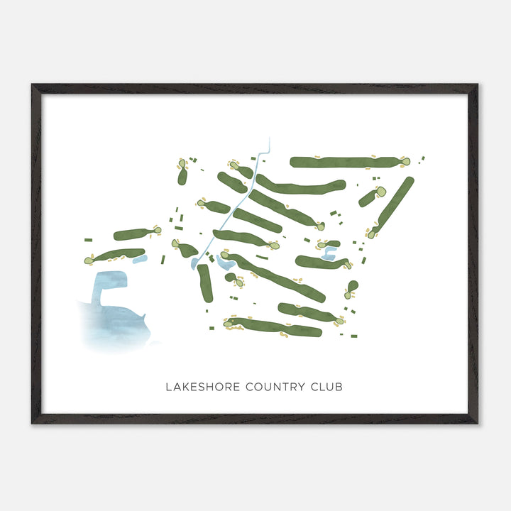 Print of Lakeshore Country Club Modern Map