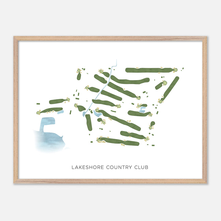 Print of Lakeshore Country Club Modern Map