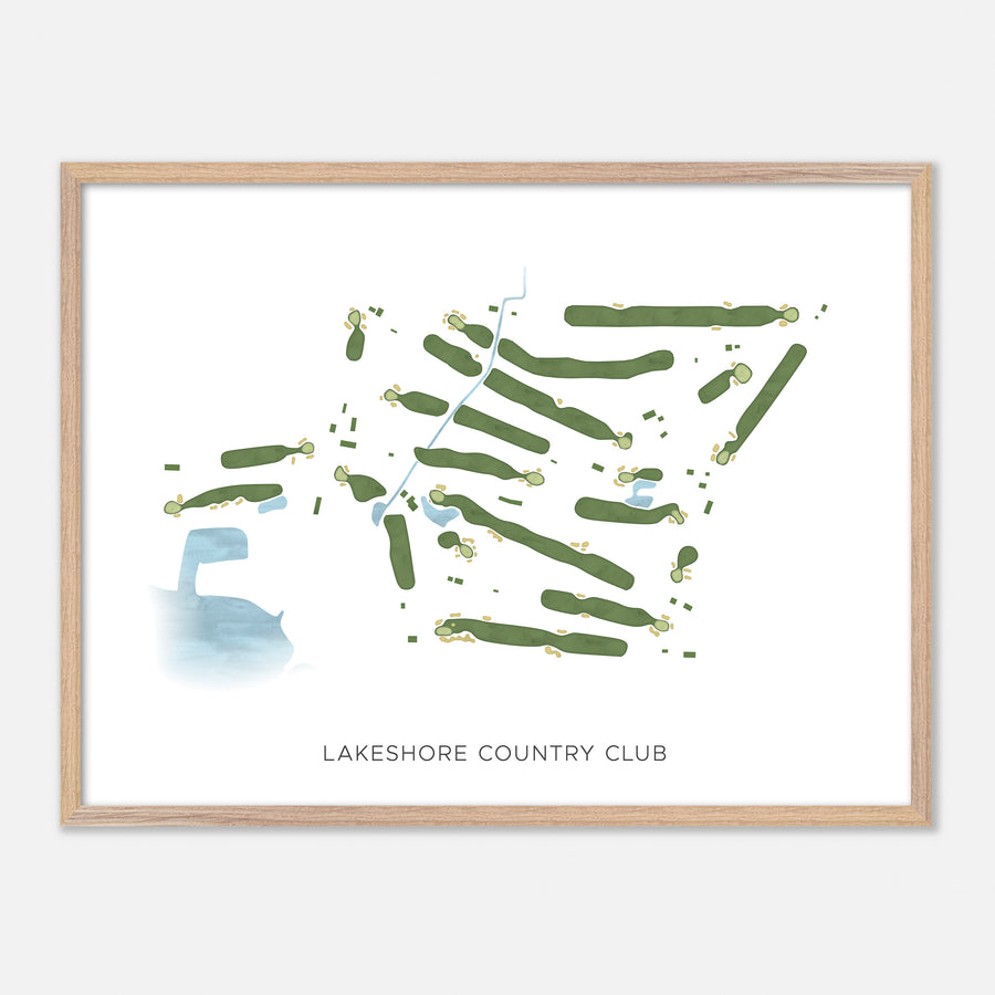 Print of Lakeshore Country Club Modern Map