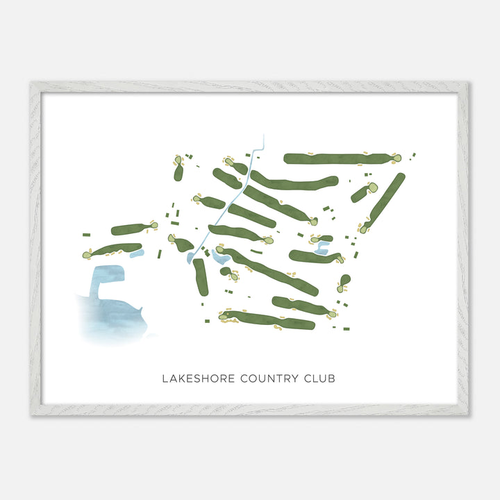 Print of Lakeshore Country Club Modern Map