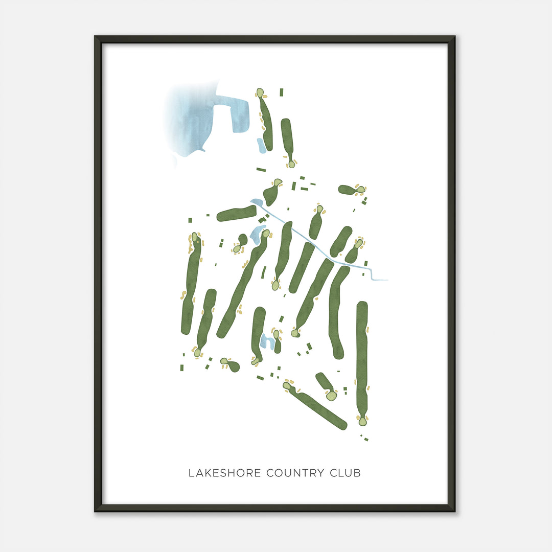 Print of Lakeshore Country Club Modern Map