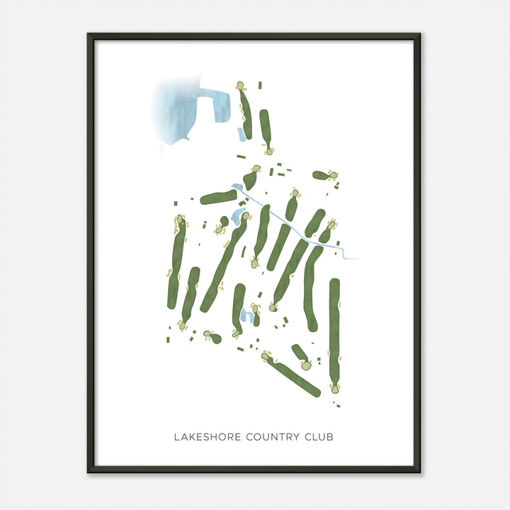Print of Lakeshore Country Club Modern Map