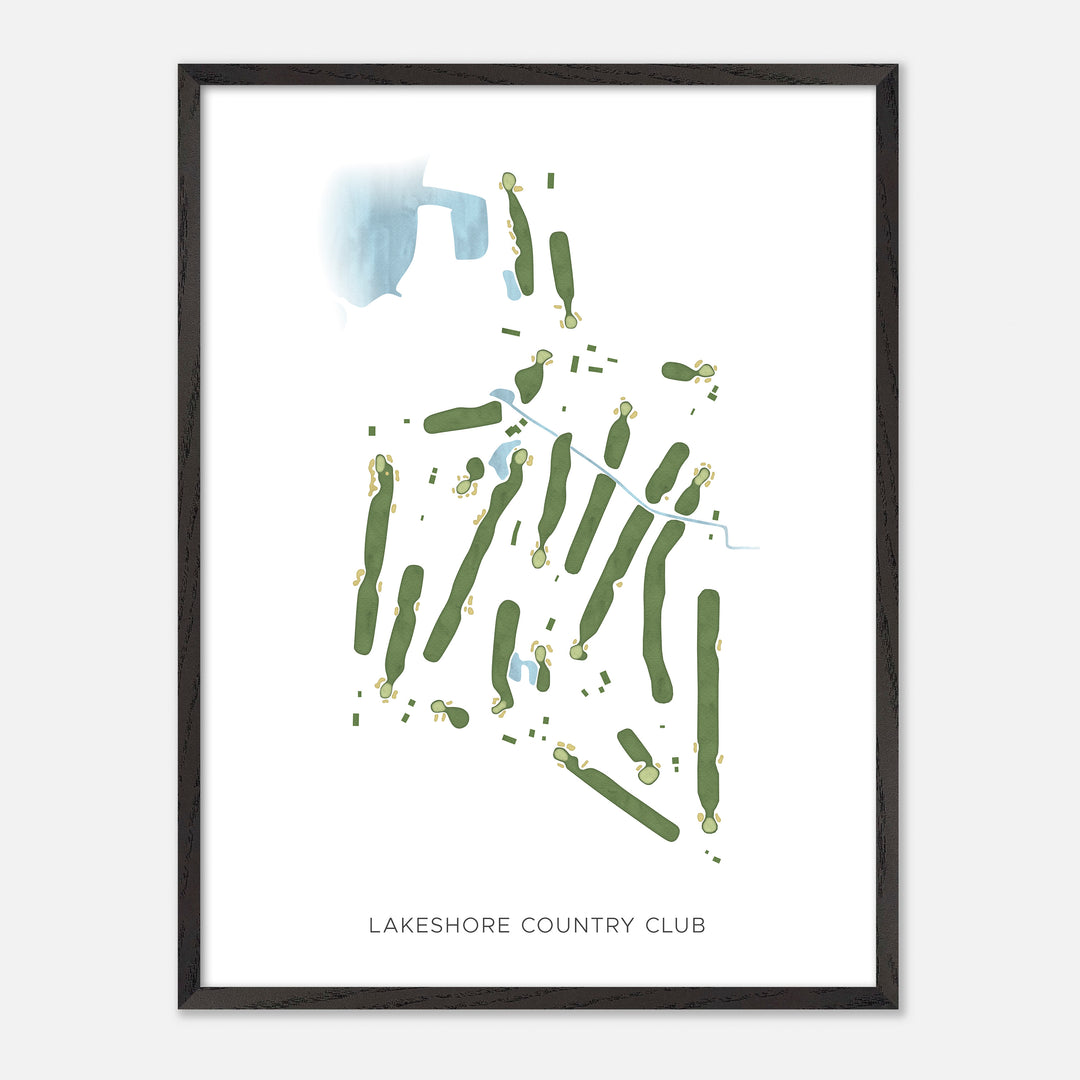 Print of Lakeshore Country Club Modern Map