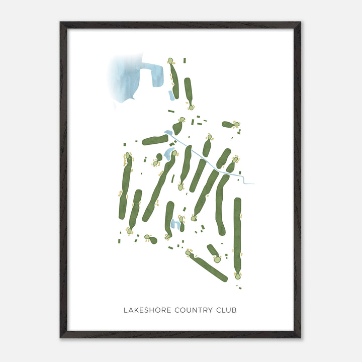 Print of Lakeshore Country Club Modern Map