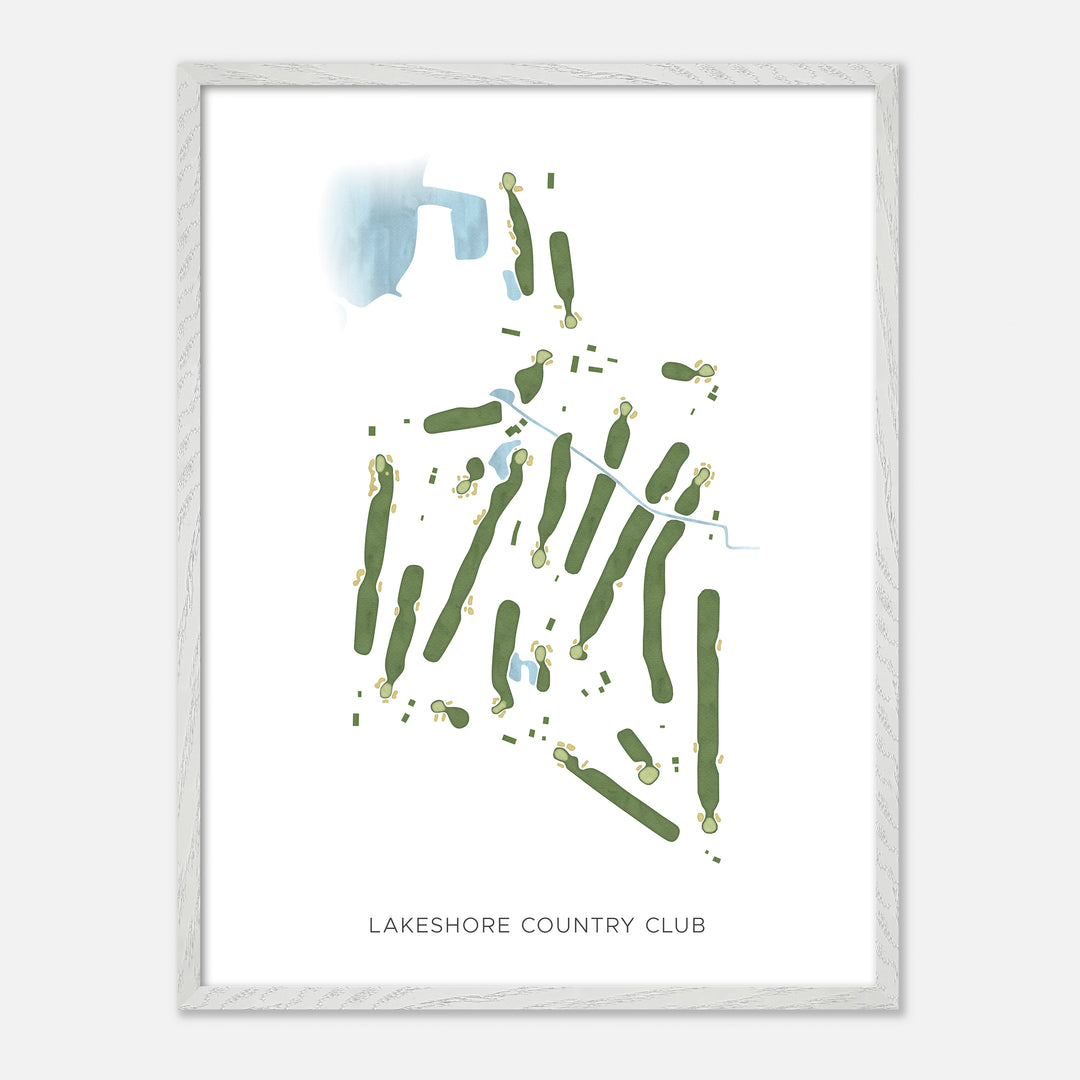 Print of Lakeshore Country Club Modern Map