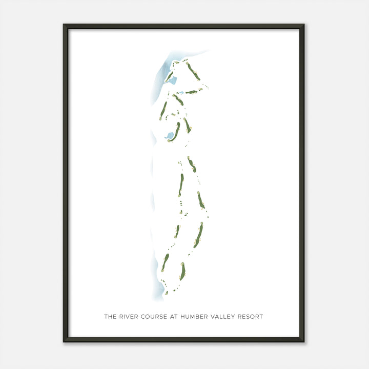 Print of The River Course at Humber Valley Resort Modern Map