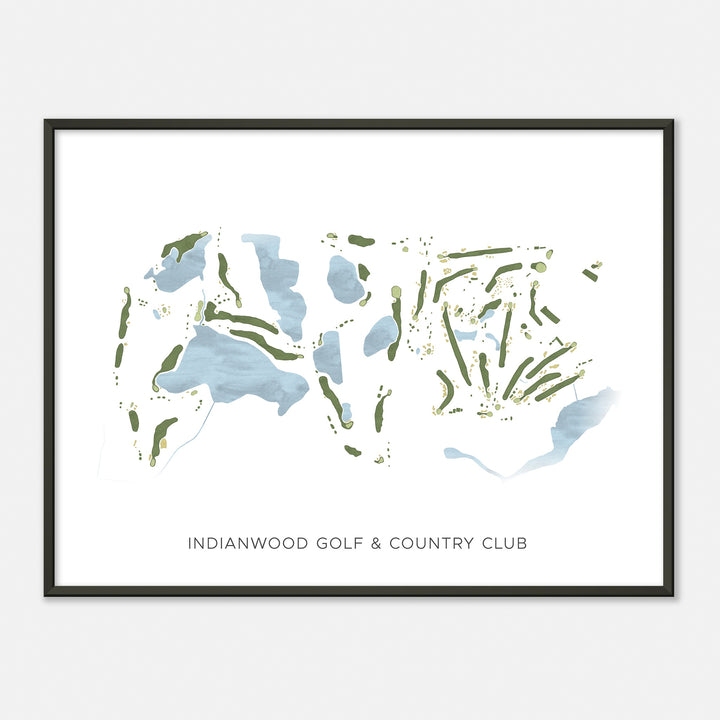 Print of Indianwood Golf & Country Club Modern Map
