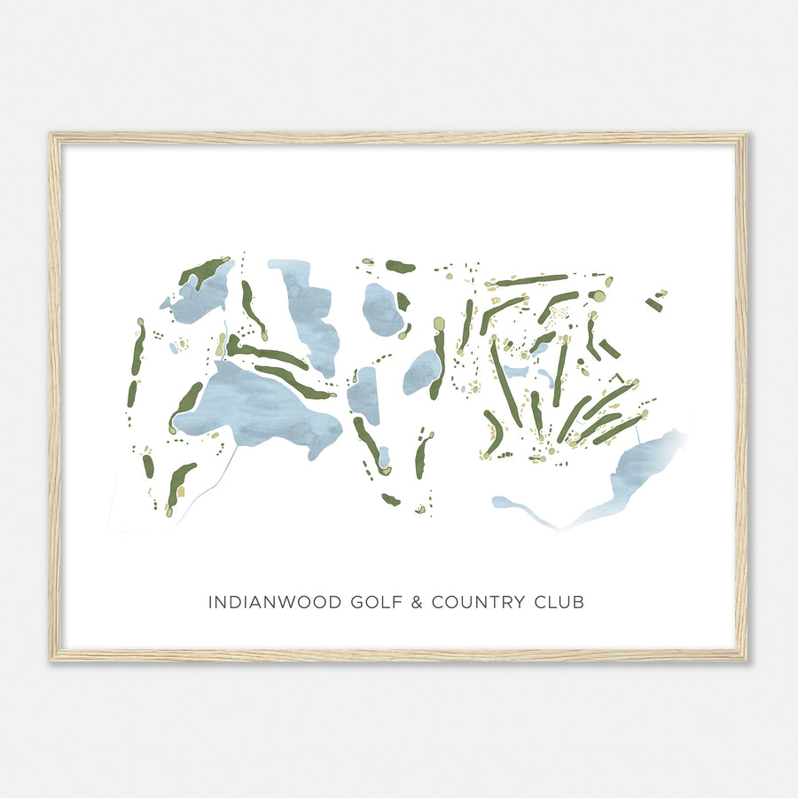 Print of Indianwood Golf & Country Club Modern Map