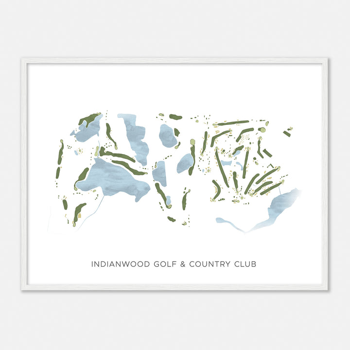 Print of Indianwood Golf & Country Club Modern Map
