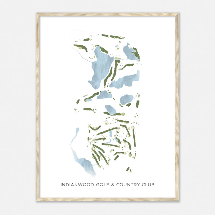 Print of Indianwood Golf & Country Club Modern Map