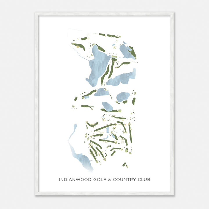 Print of Indianwood Golf & Country Club Modern Map