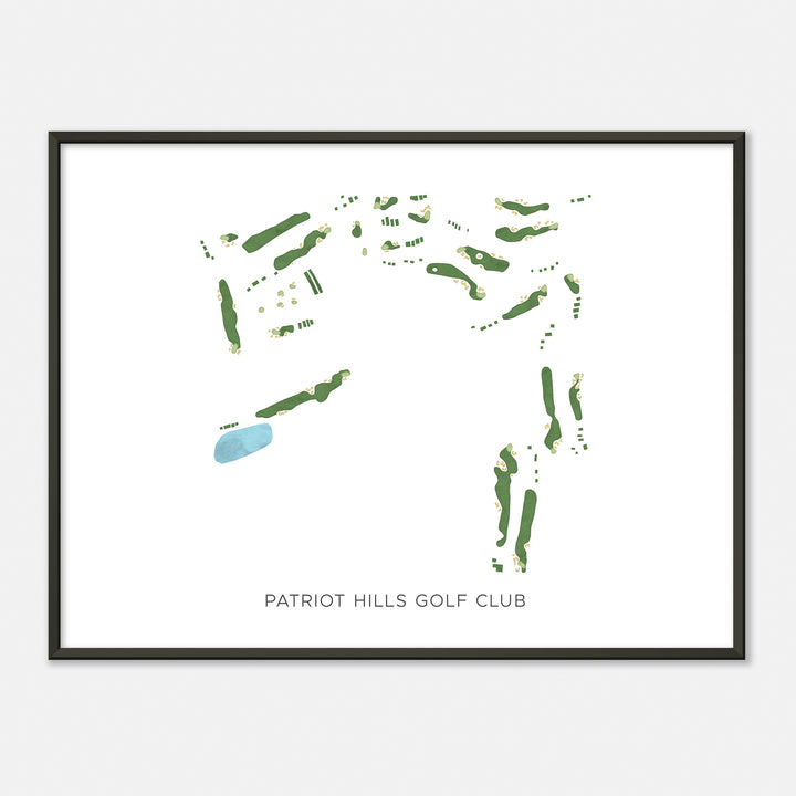 Print of Patriot Hills Golf Club Modern Map