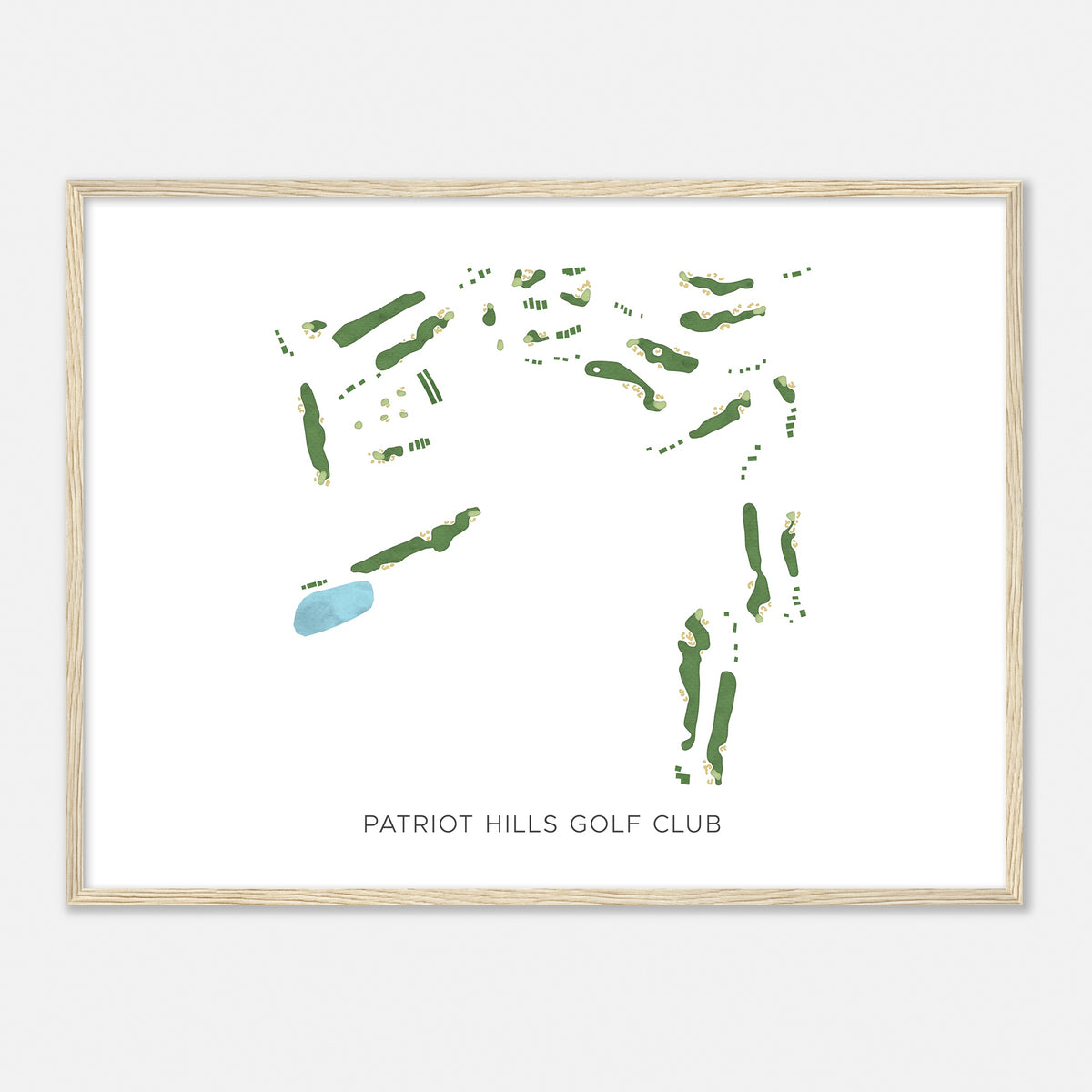 Print of Patriot Hills Golf Club Modern Map