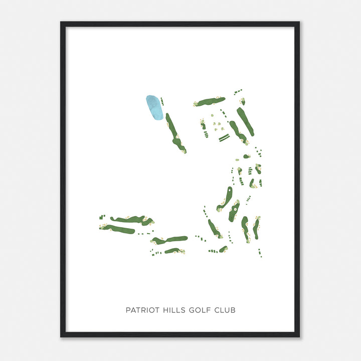 Print of Patriot Hills Golf Club Modern Map