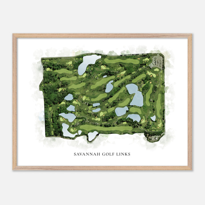 Print of Savannah Golf Links Classic Map