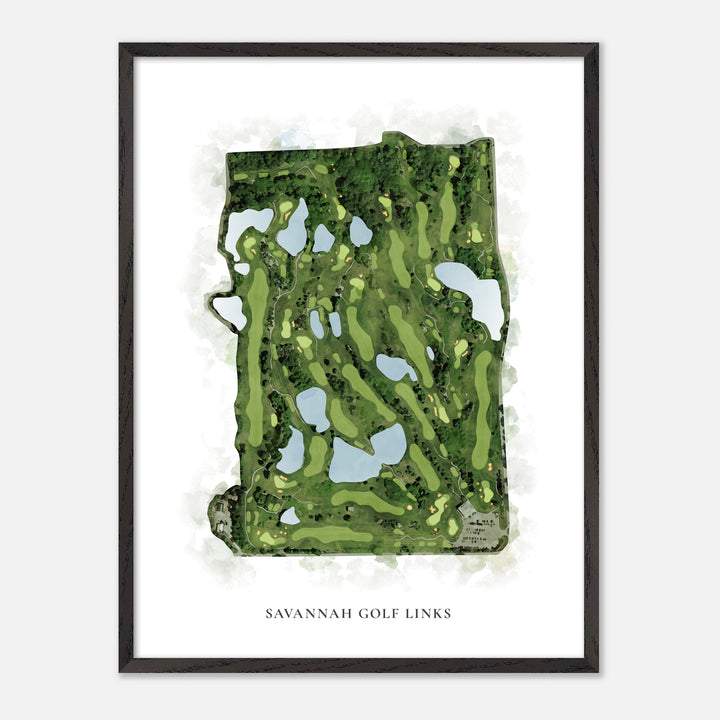 Print of Savannah Golf Links Classic Map