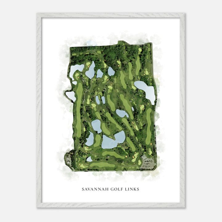 Print of Savannah Golf Links Classic Map
