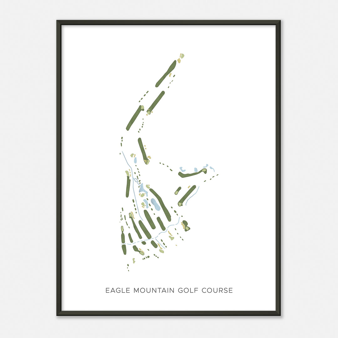 Print of Eagle Mountain Golf Course Modern Map