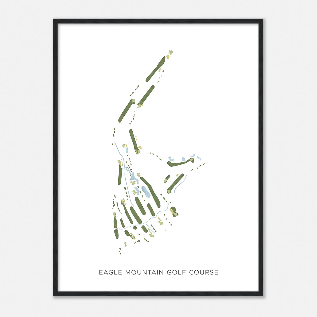 Print of Eagle Mountain Golf Course Modern Map