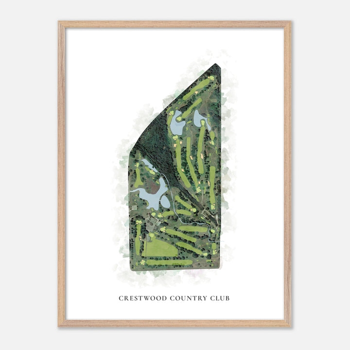 Print of Crestwood Country Club Classic Map