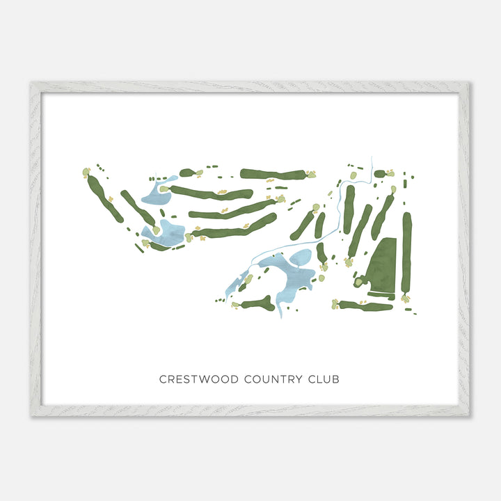 Print of Crestwood Country Club Modern Map