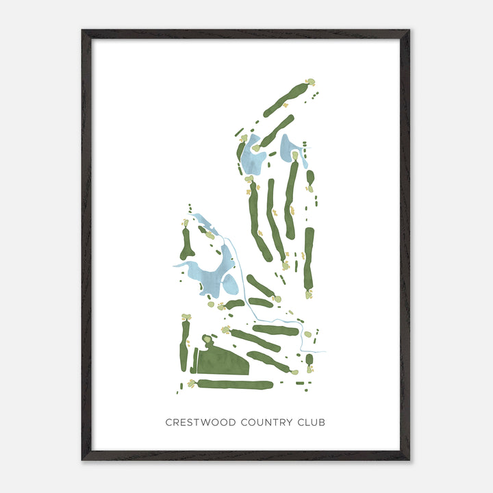 Print of Crestwood Country Club Modern Map