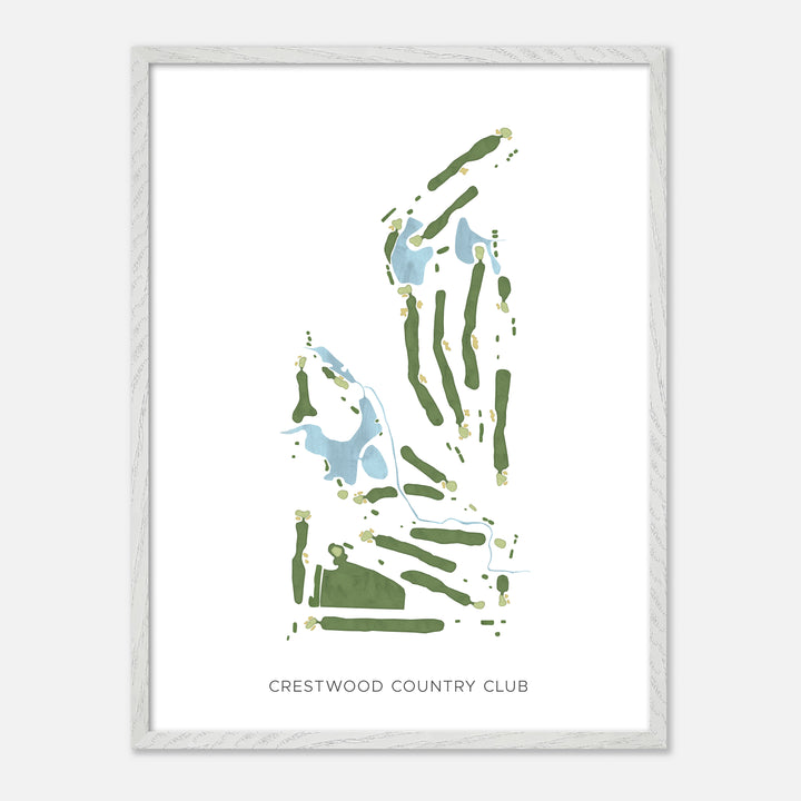Print of Crestwood Country Club Modern Map