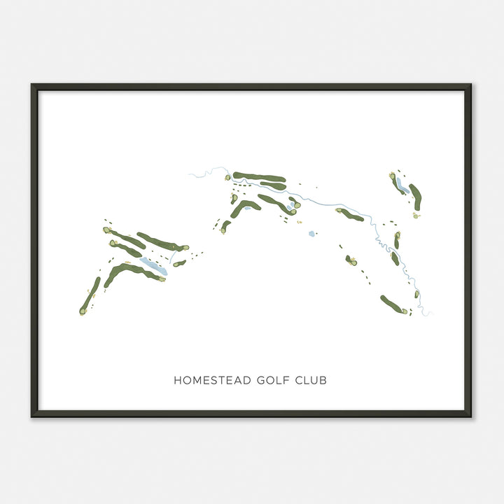 Print of Homestead Golf Club Modern Map