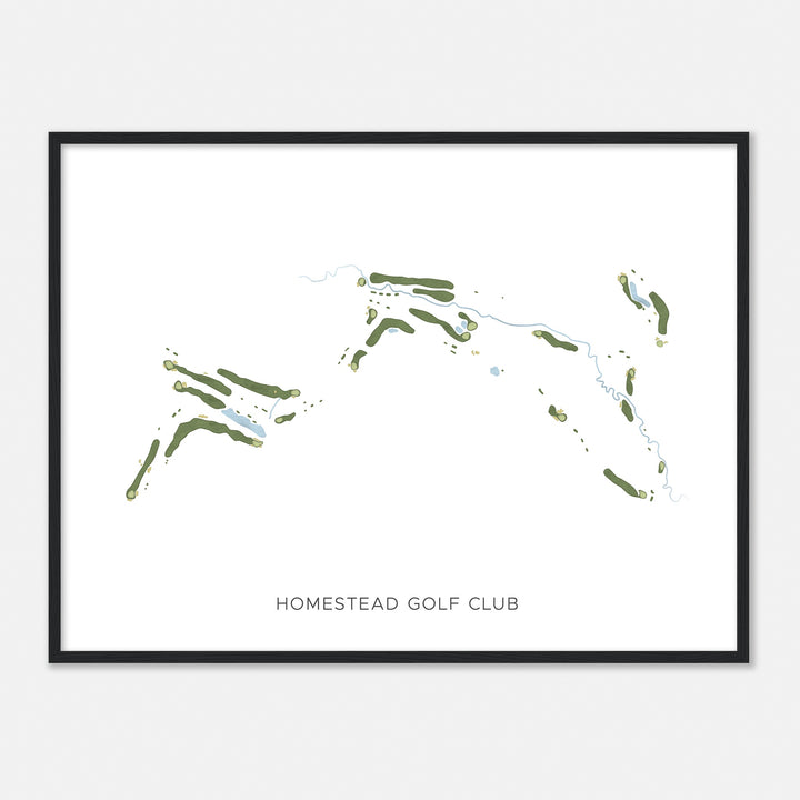 Print of Homestead Golf Club Modern Map