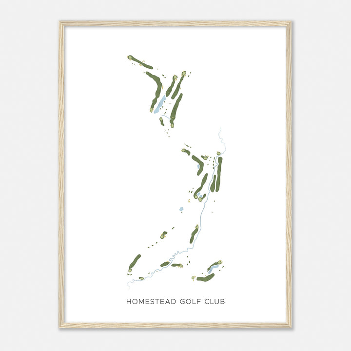 Print of Homestead Golf Club Modern Map