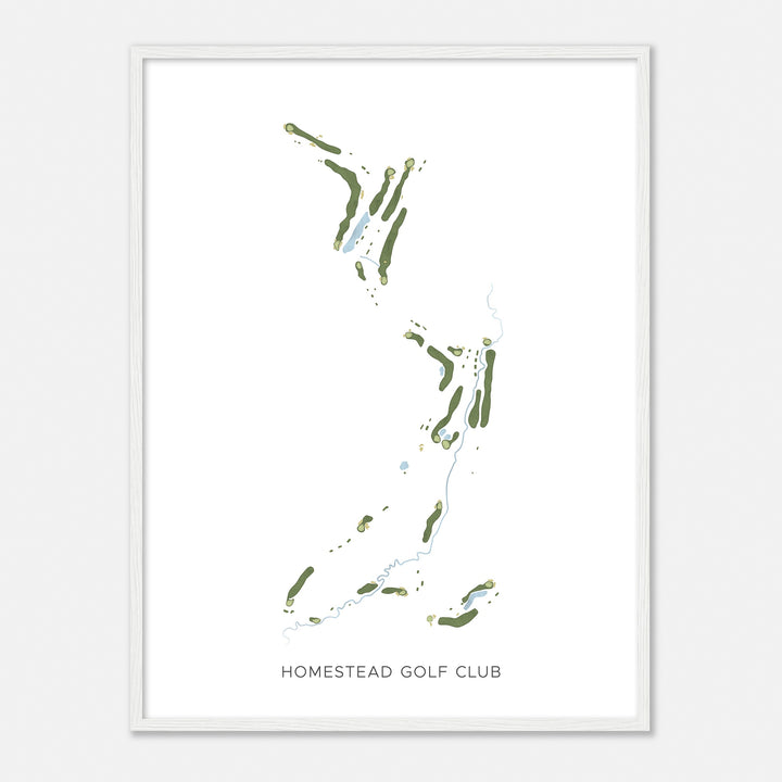 Print of Homestead Golf Club Modern Map