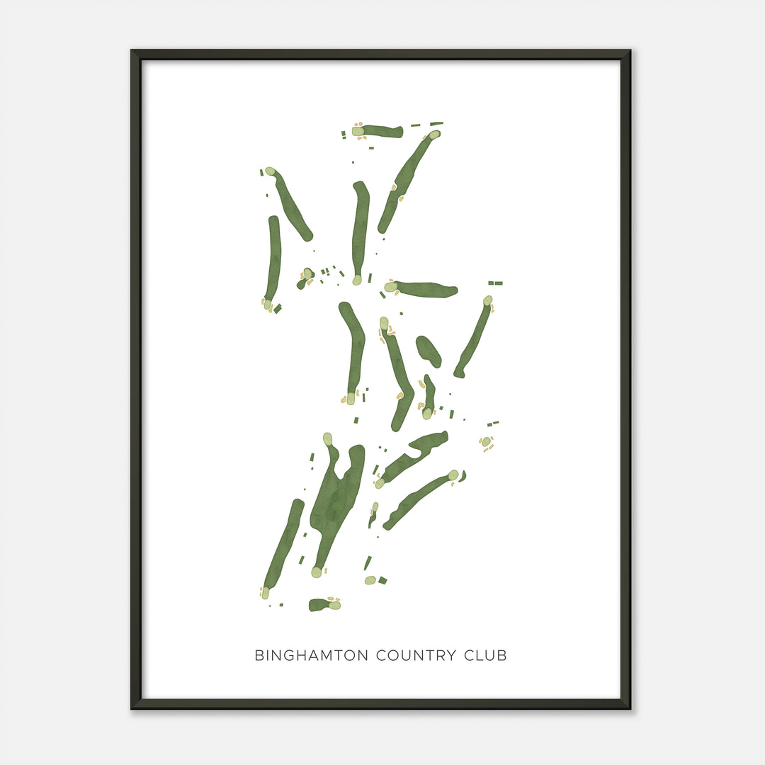 Print of Binghamton Country Club Modern Map