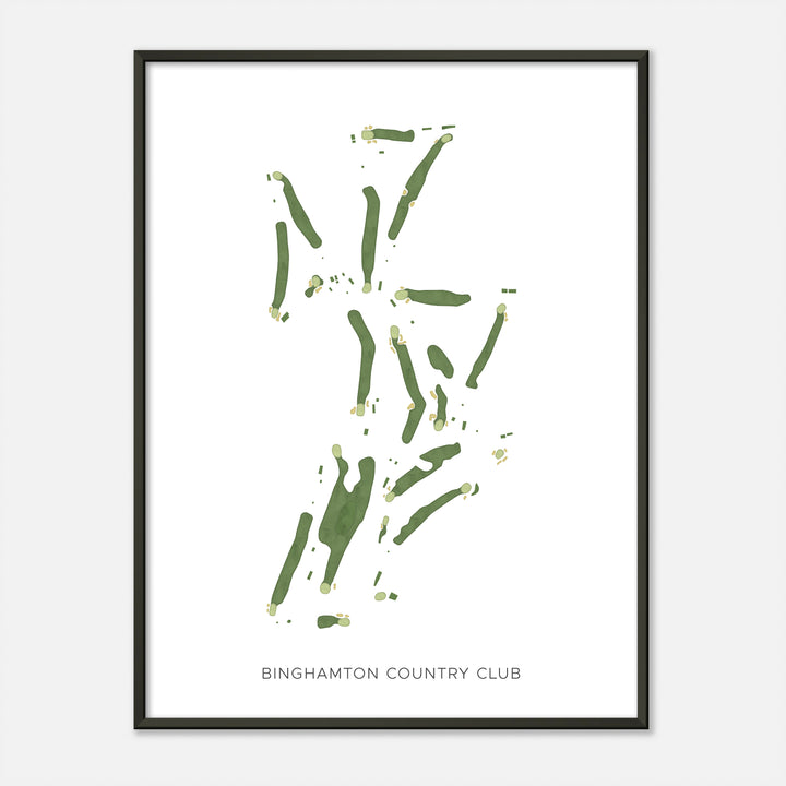 Print of Binghamton Country Club Modern Map