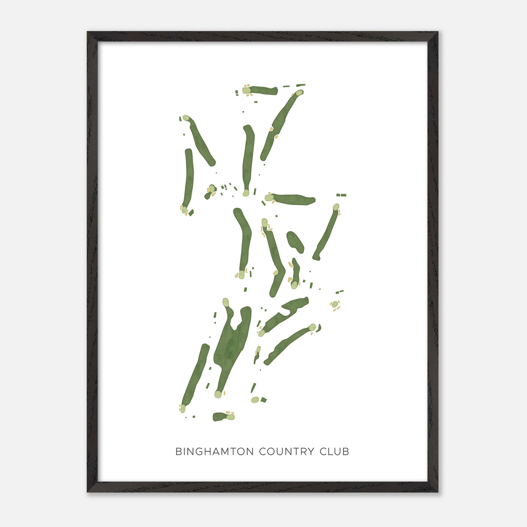 Print of Binghamton Country Club Modern Map