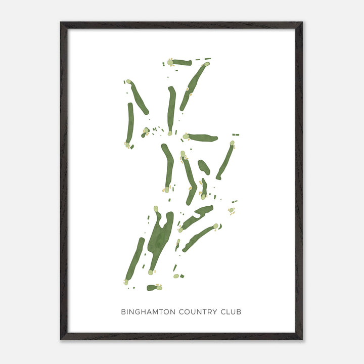 Print of Binghamton Country Club Modern Map