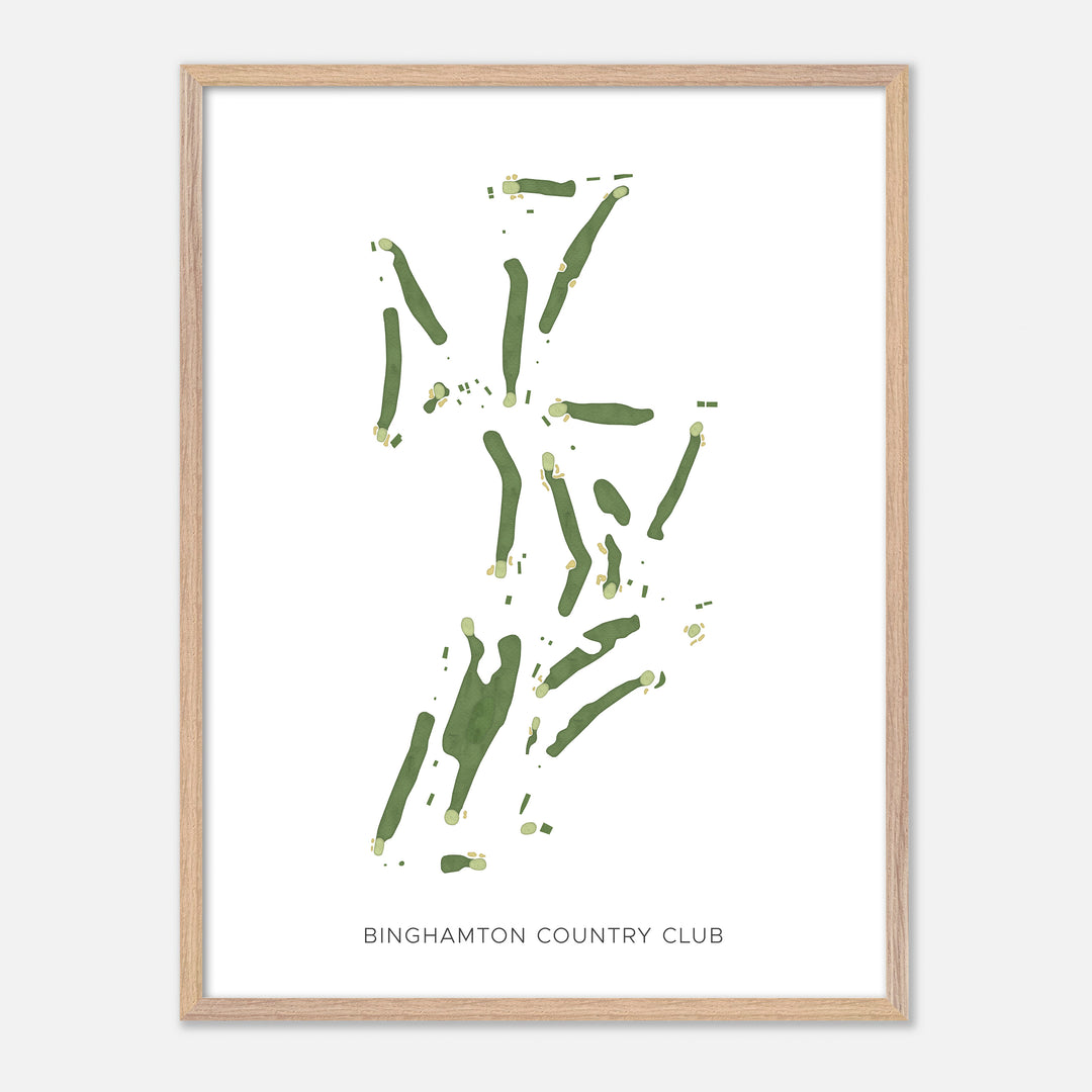 Print of Binghamton Country Club Modern Map