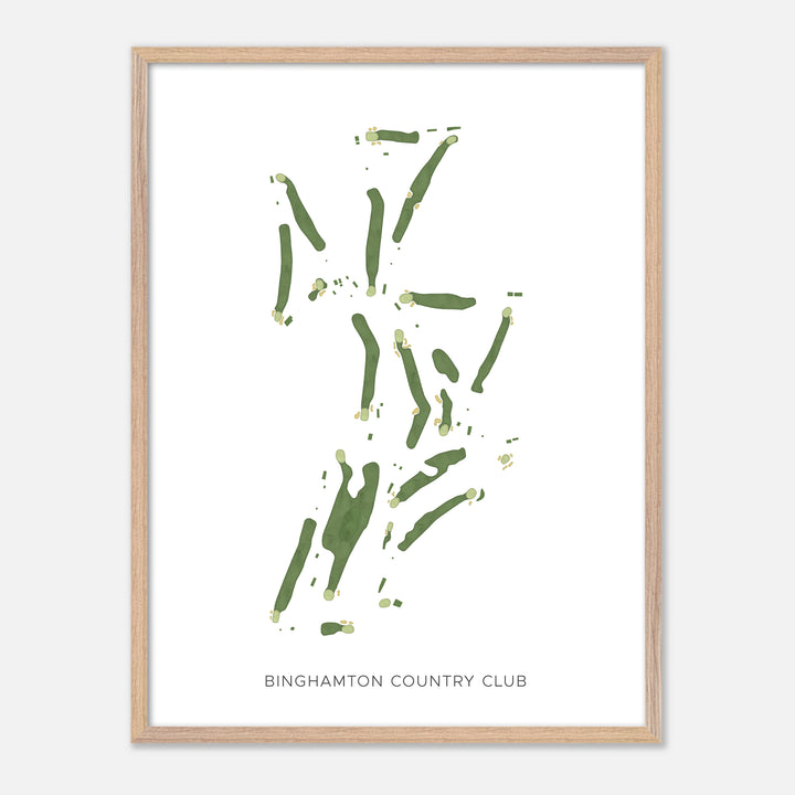 Print of Binghamton Country Club Modern Map
