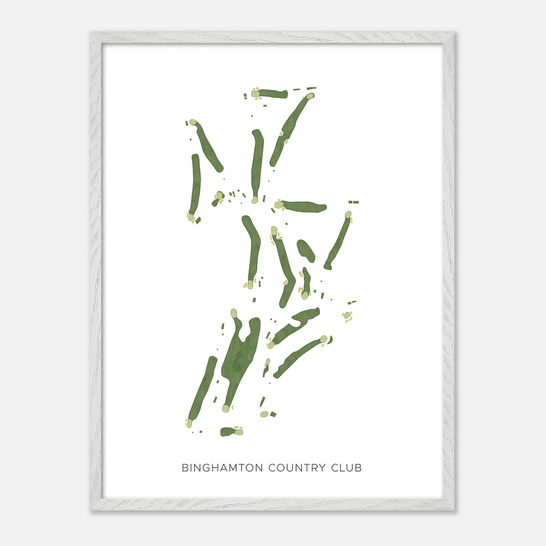 Print of Binghamton Country Club Modern Map