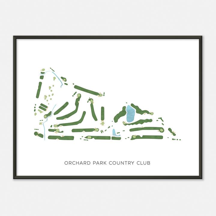 Print of Orchard Park Country Club Modern Map