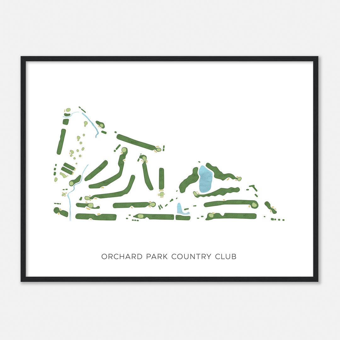 Print of Orchard Park Country Club Modern Map