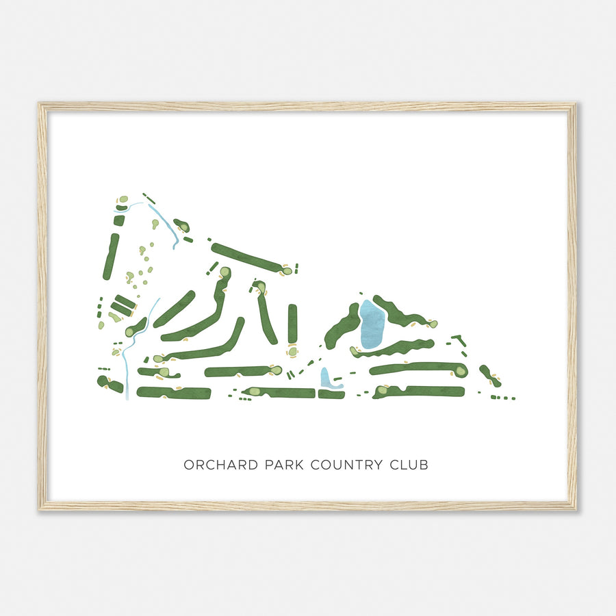 Print of Orchard Park Country Club Modern Map