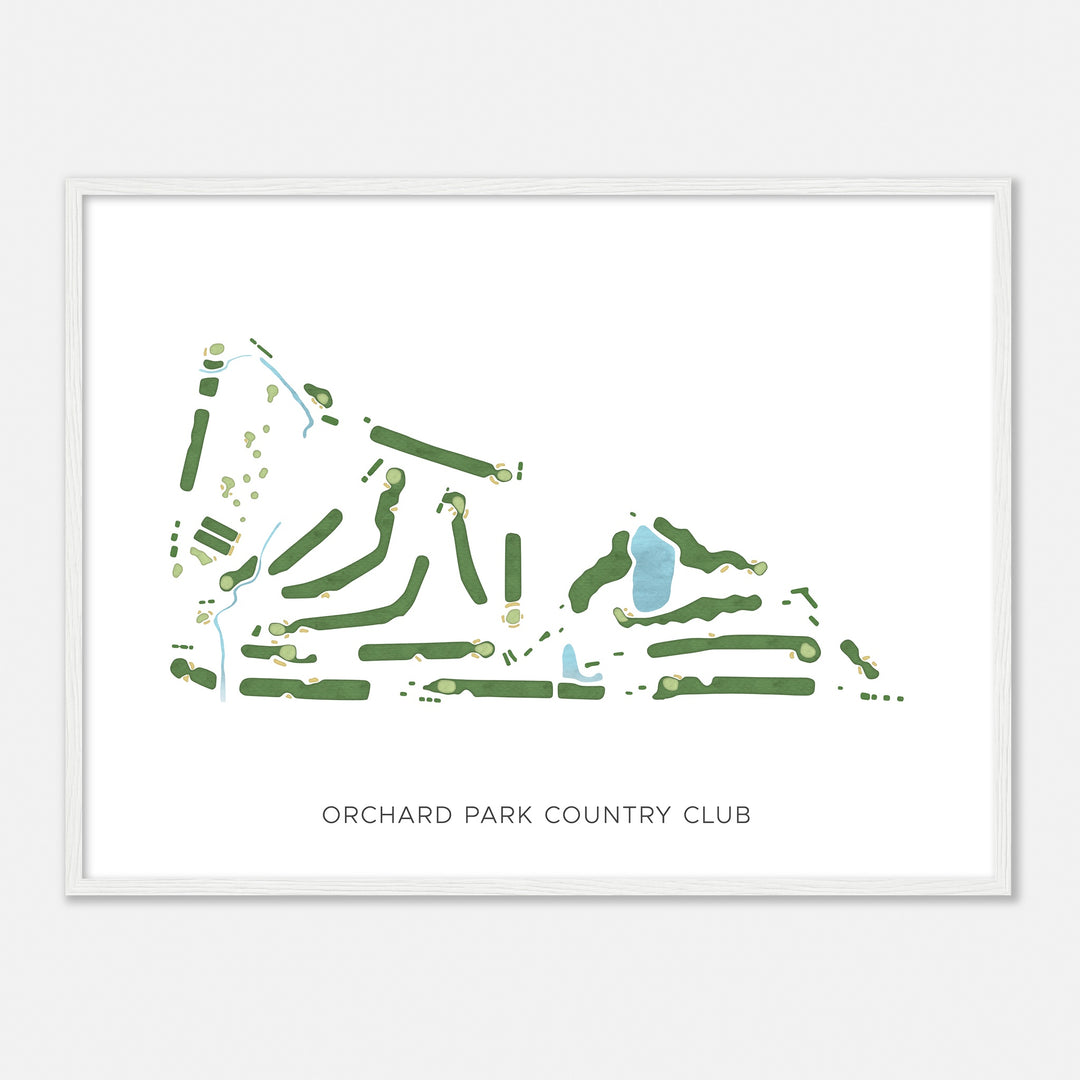 Print of Orchard Park Country Club Modern Map