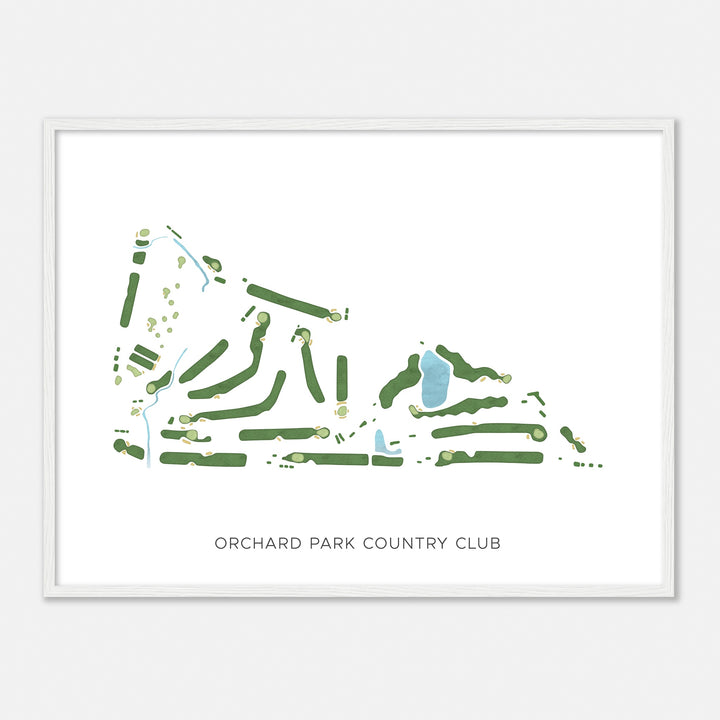 Print of Orchard Park Country Club Modern Map