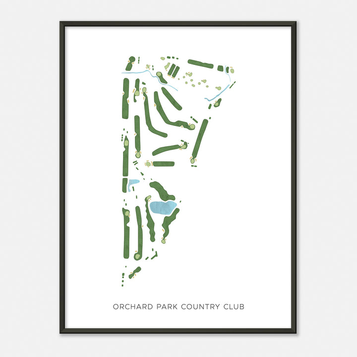 Print of Orchard Park Country Club Modern Map