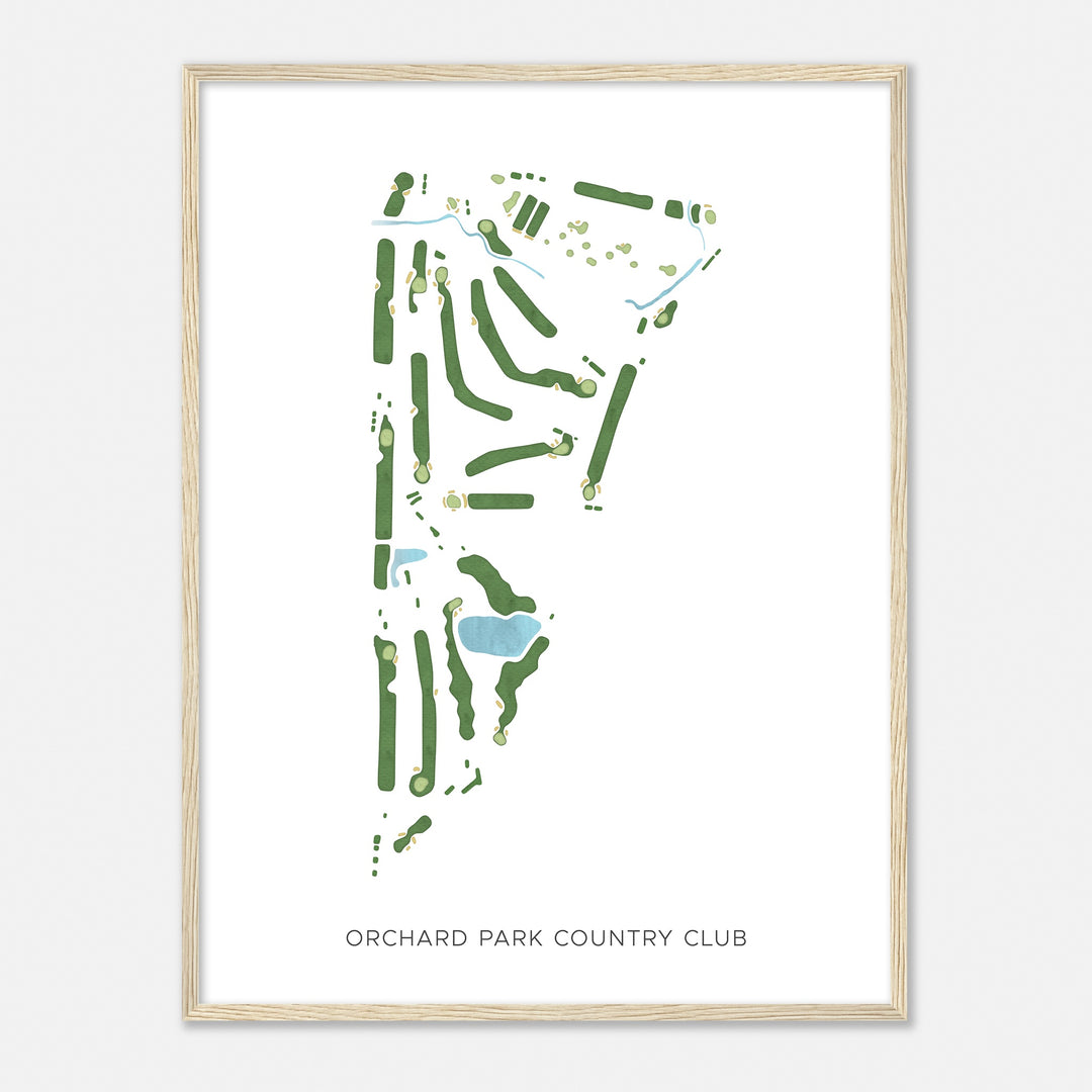Print of Orchard Park Country Club Modern Map