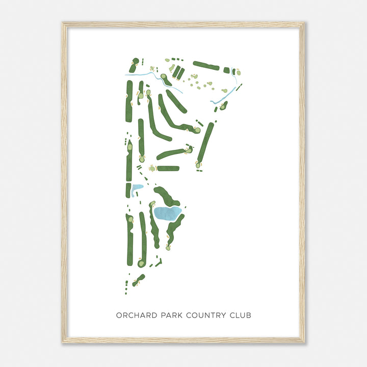 Print of Orchard Park Country Club Modern Map