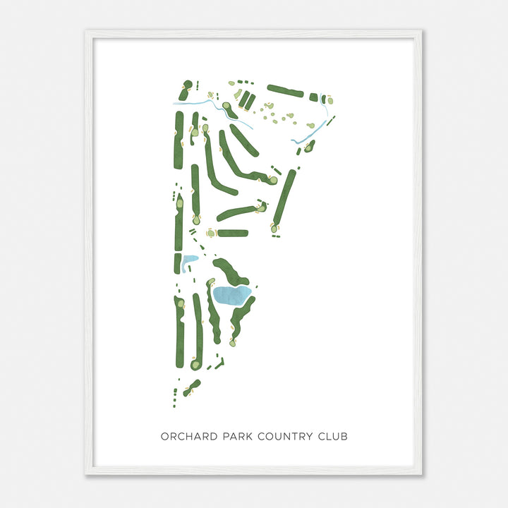 Print of Orchard Park Country Club Modern Map