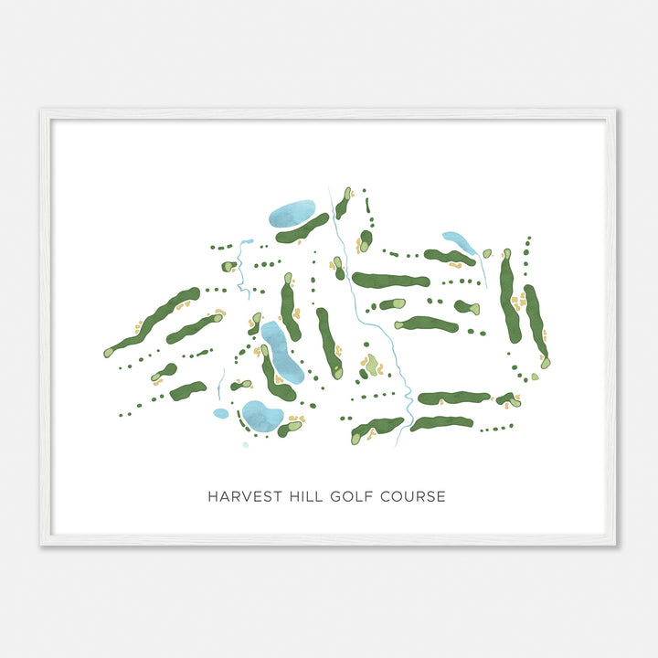 Print of Harvest Hill Golf Course Modern Map