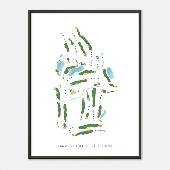 Print of Harvest Hill Golf Course Modern Map